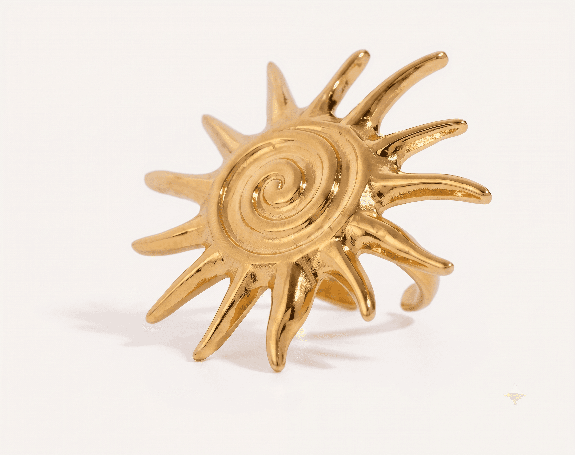 Ocean Wind Spiral Ring
