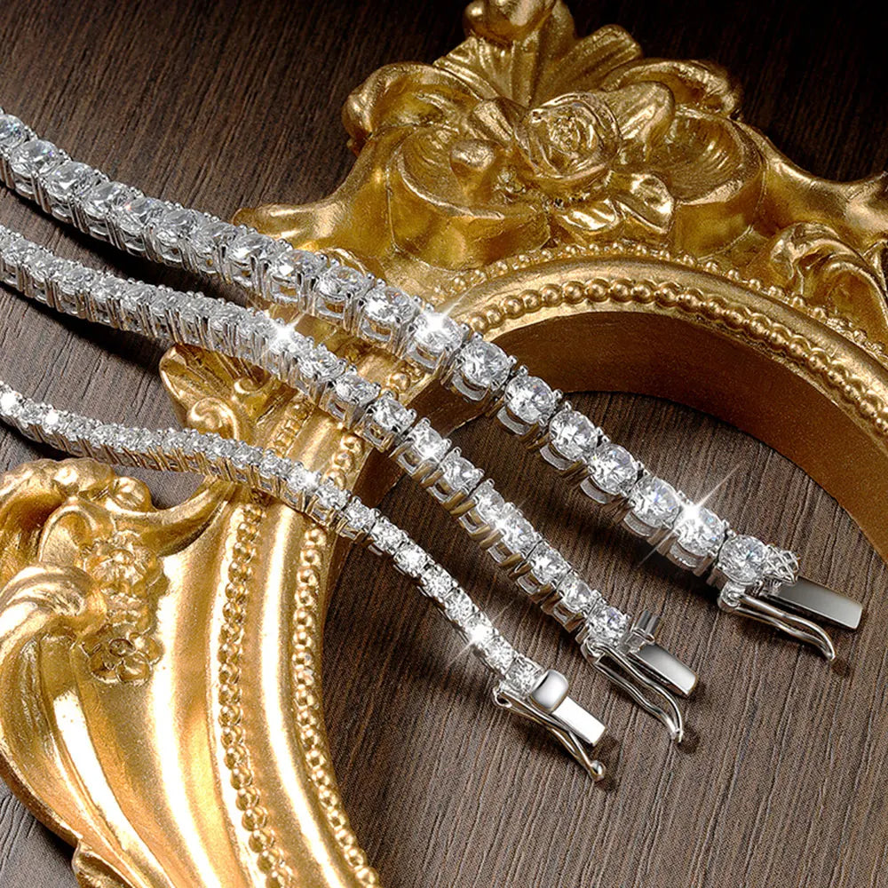 Tennis Necklace S925 18K White Gold Plated