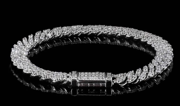 8mm Cuban Bracelet S925 18K Gold Plated