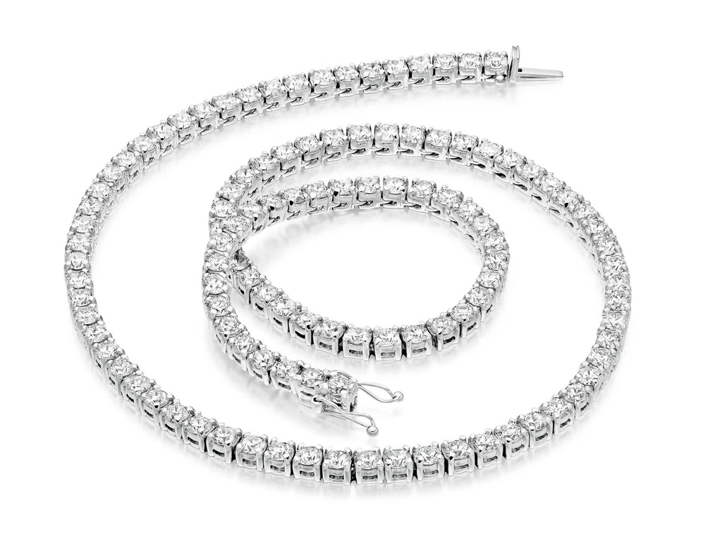 Tennis Necklace S925 18K White Gold Plated