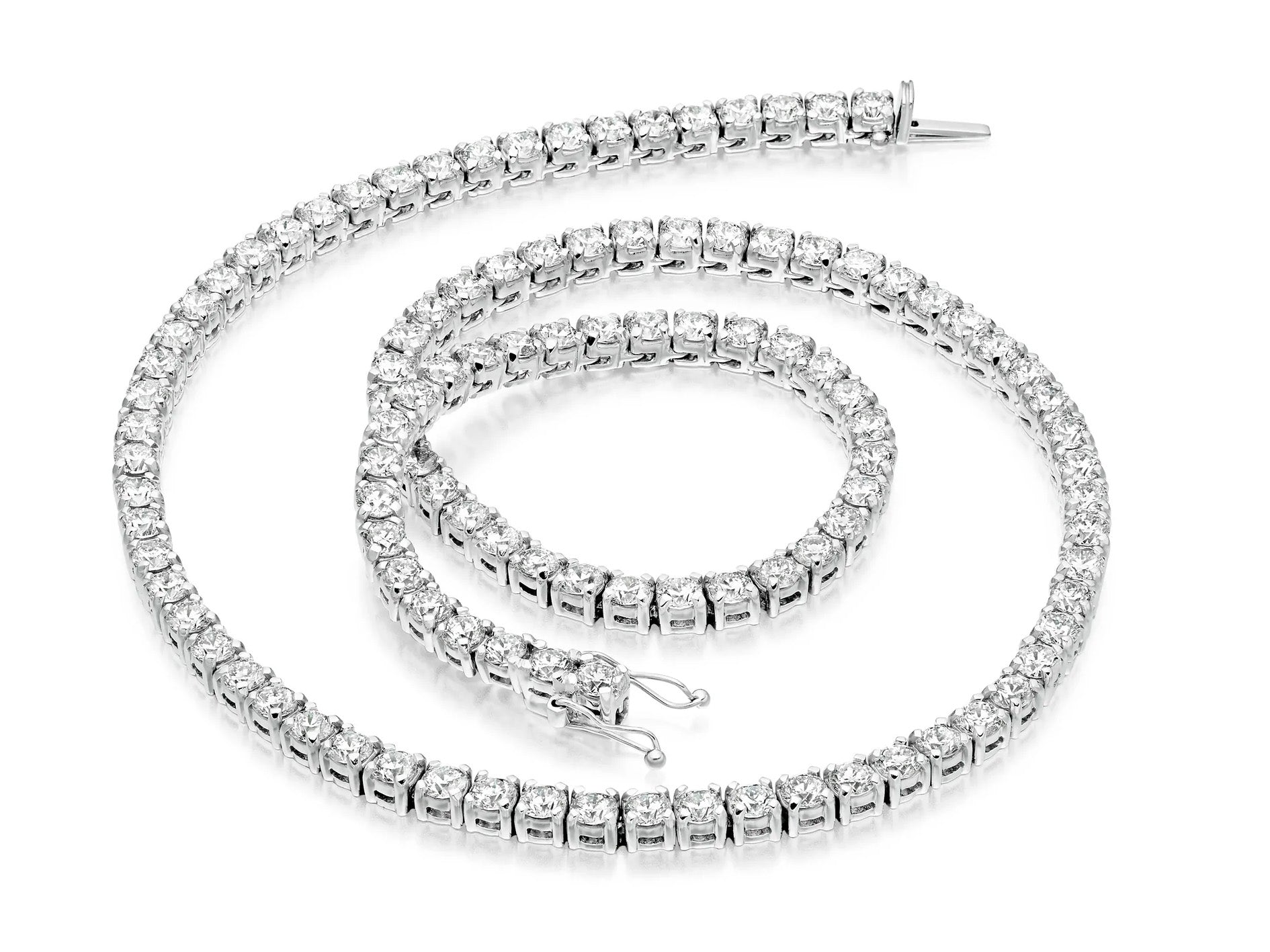 Tennis Necklace S925 18K White Gold Plated